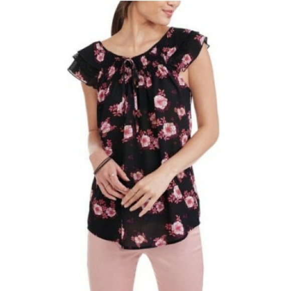 3/$25‎ Smocked Peasant Floral Top-NWT - Picture 1 of 4